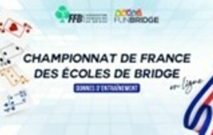 Championnat de France des Ecoles de Bridge : Samedi 24 janvier 2026 à 9h15