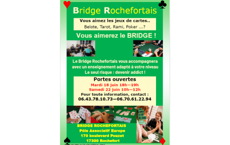 Portes ouvertes mardi 18 juin 18h-19h et samedi 22 juin 10h-12h
