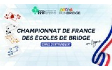 Championnat de France des Ecoles de Bridge : Samedi 24 janvier 2026 à 9h15